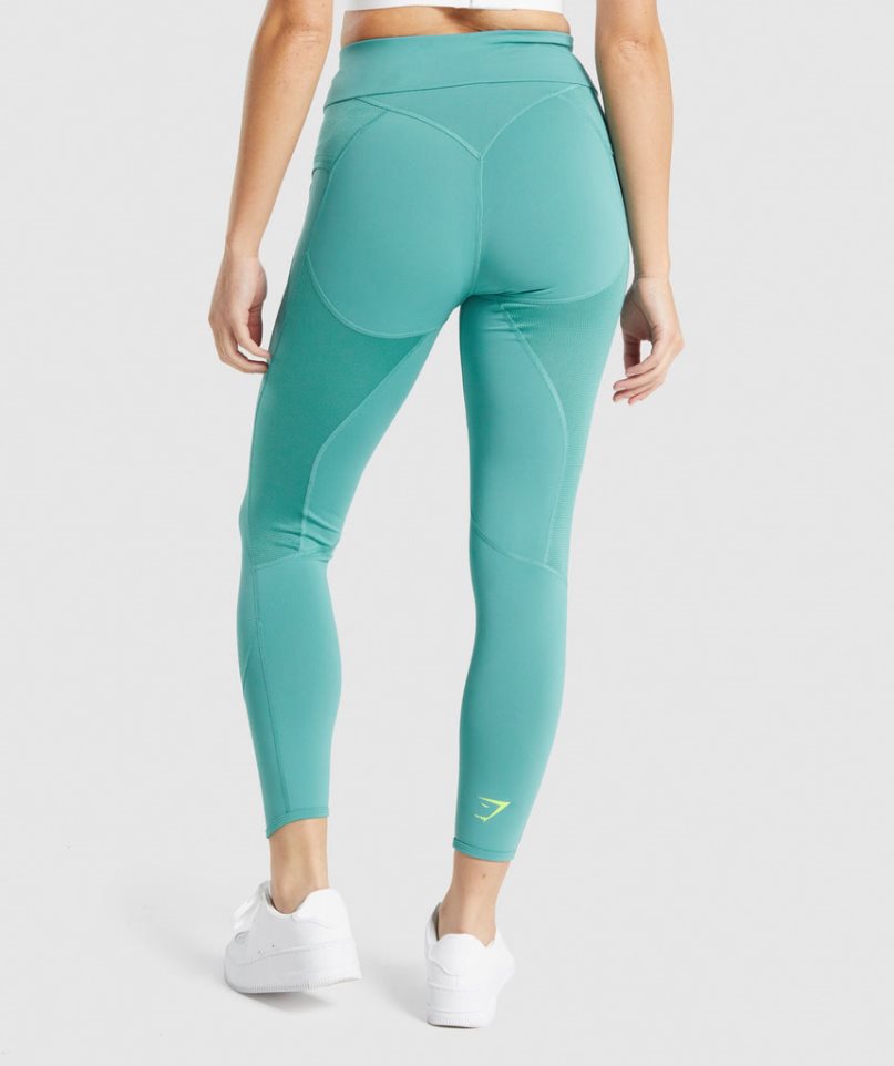 Women's Gymshark Pulse Leggings Turquoise | NZ 4SRLIN